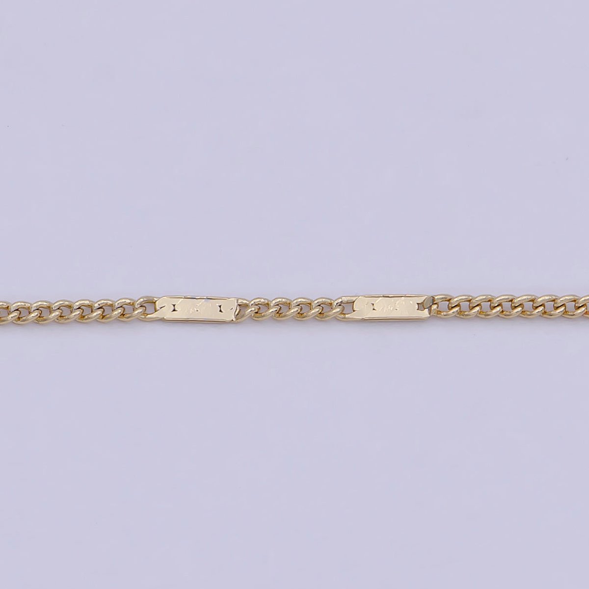 Dainty Gold Curb Chain 0.8 MM Fine 14k Gold Filled Minimalist Chain 17.7" Wholesale Necklace | WA-750 Clearance Pricing