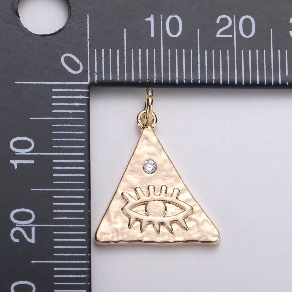 Dainty Gold Eye of Providence Symbol Pendant All Seeing Eye Charm Illuminati Emblem Evil Eye Amulet Talisman Sign Medallion Charm D-782