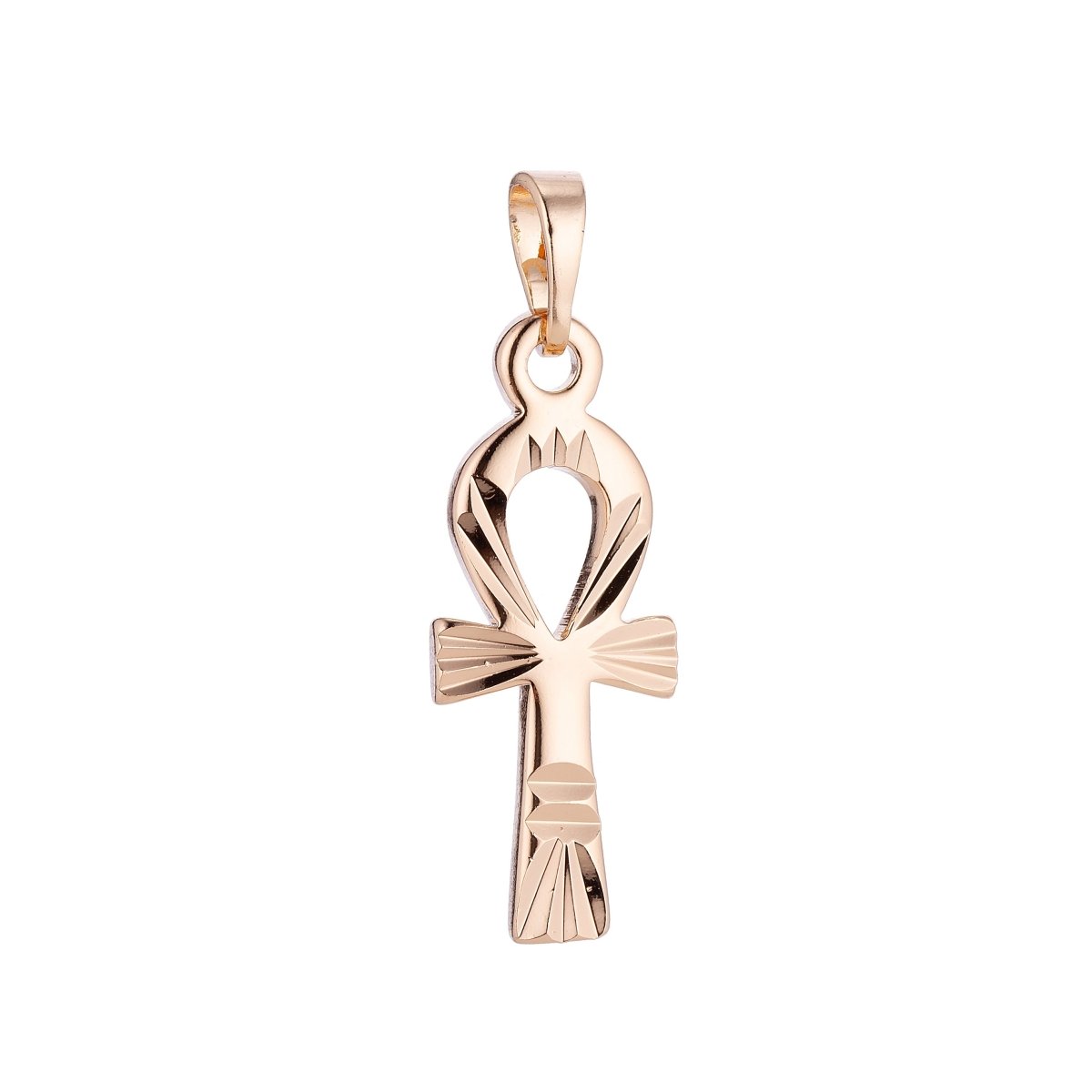 Dainty Gold Filled Ankh Cross Key of Life Pendants H-697