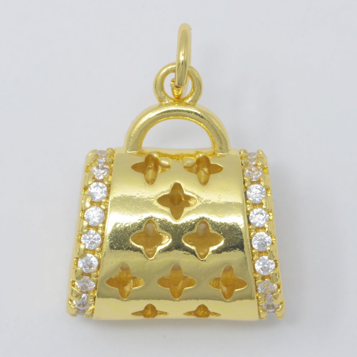 Dainty Gold Filled Bag Purse Charm Fashionista Designer Inspired M-384