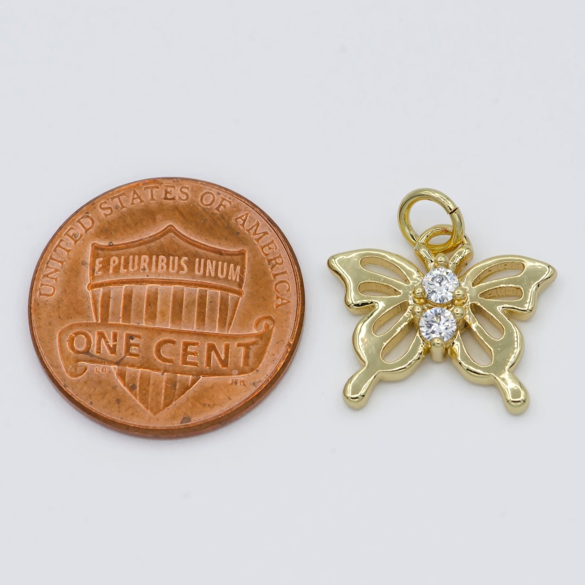 Dainty Gold Filled Butterfly Charm E-821