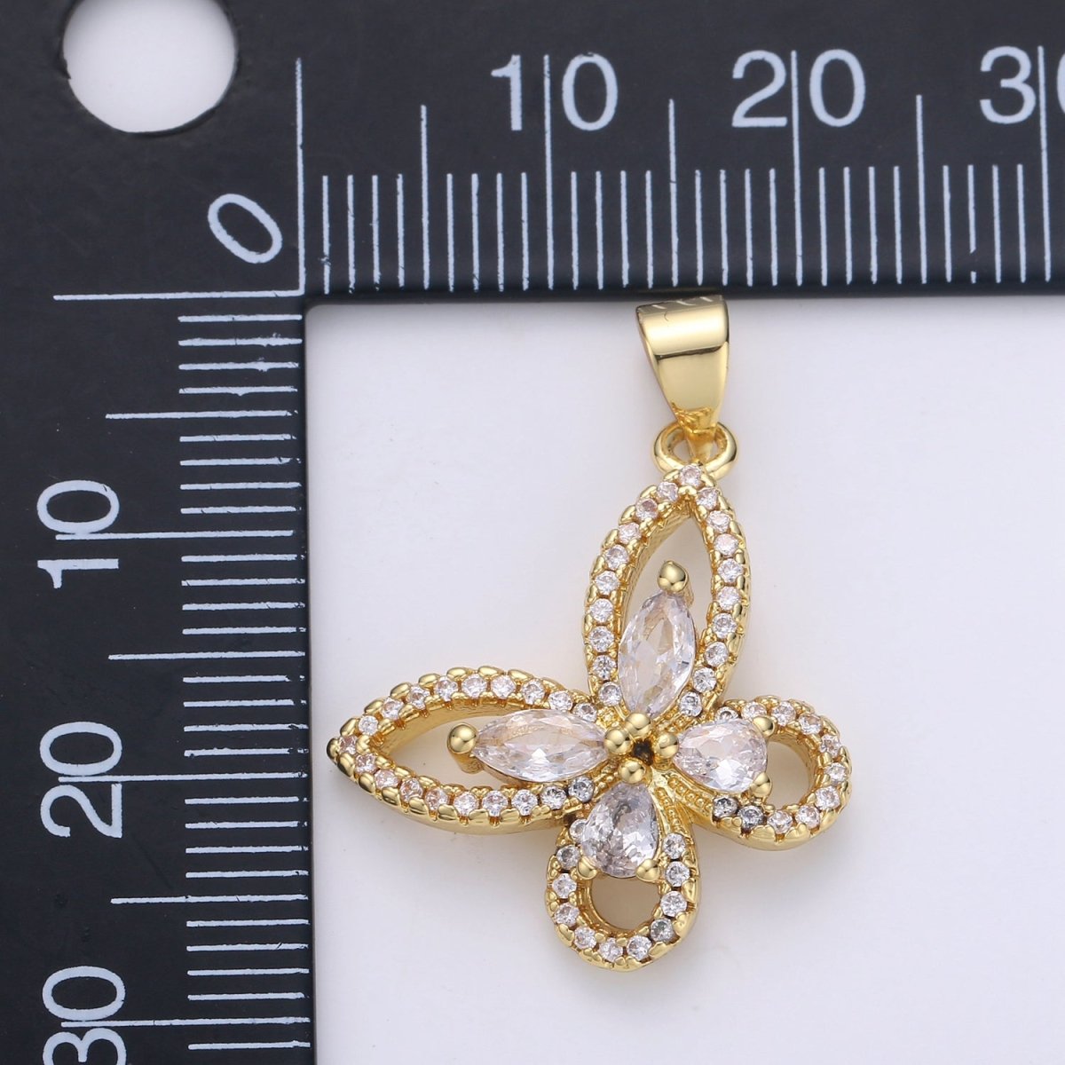 Dainty Gold Filled Butterfly Pendants  I-854