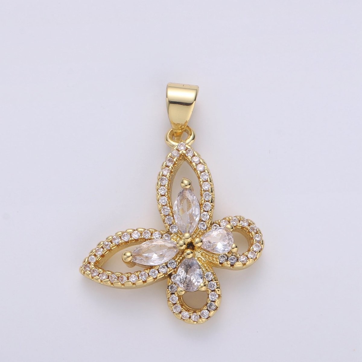 Dainty Gold Filled Butterfly Pendants  I-854