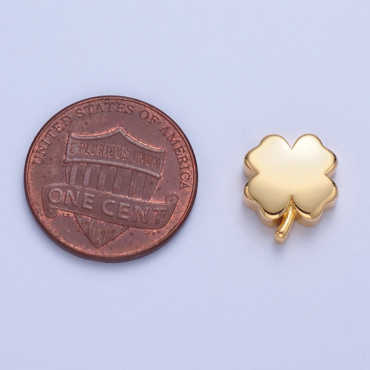 Dainty Gold Filled Clover Bead Spacer for Bracelet W-853