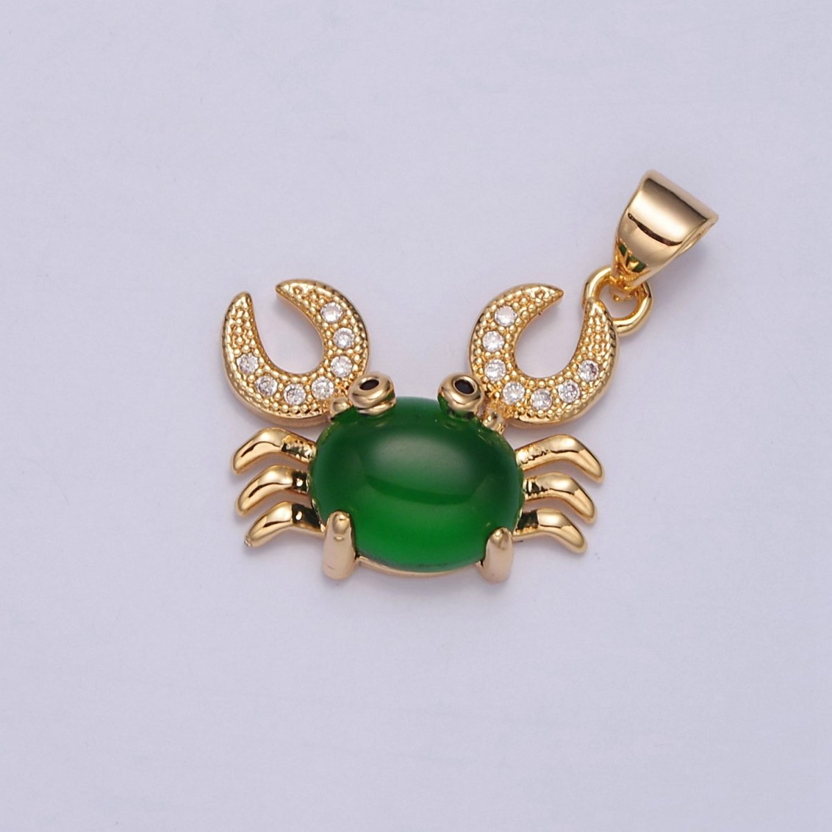 Dainty Gold Filled Crab Pendant J-599