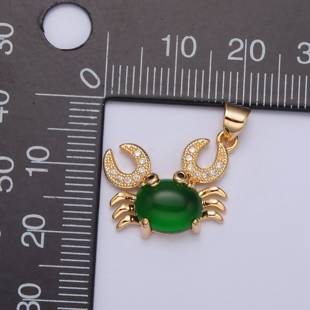 Dainty Gold Filled Crab Pendant J-599