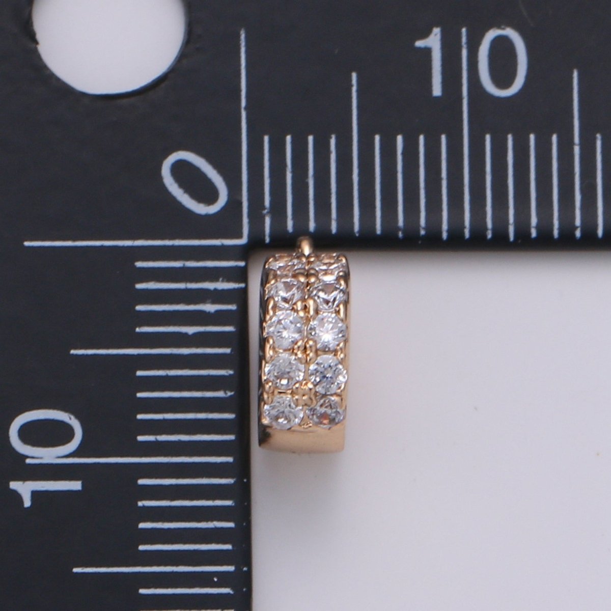 Dainty Gold Filled Crystal Ring Charm D-776