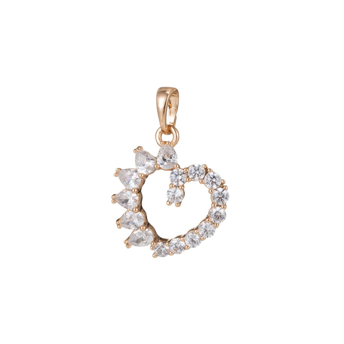 Dainty Gold Filled Heart Pendants- I-435