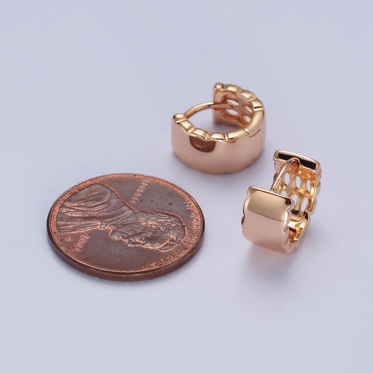 Dainty Gold Filled Huggie Earring Minimalist Jewelry Pinky Gold Hoops AB1087