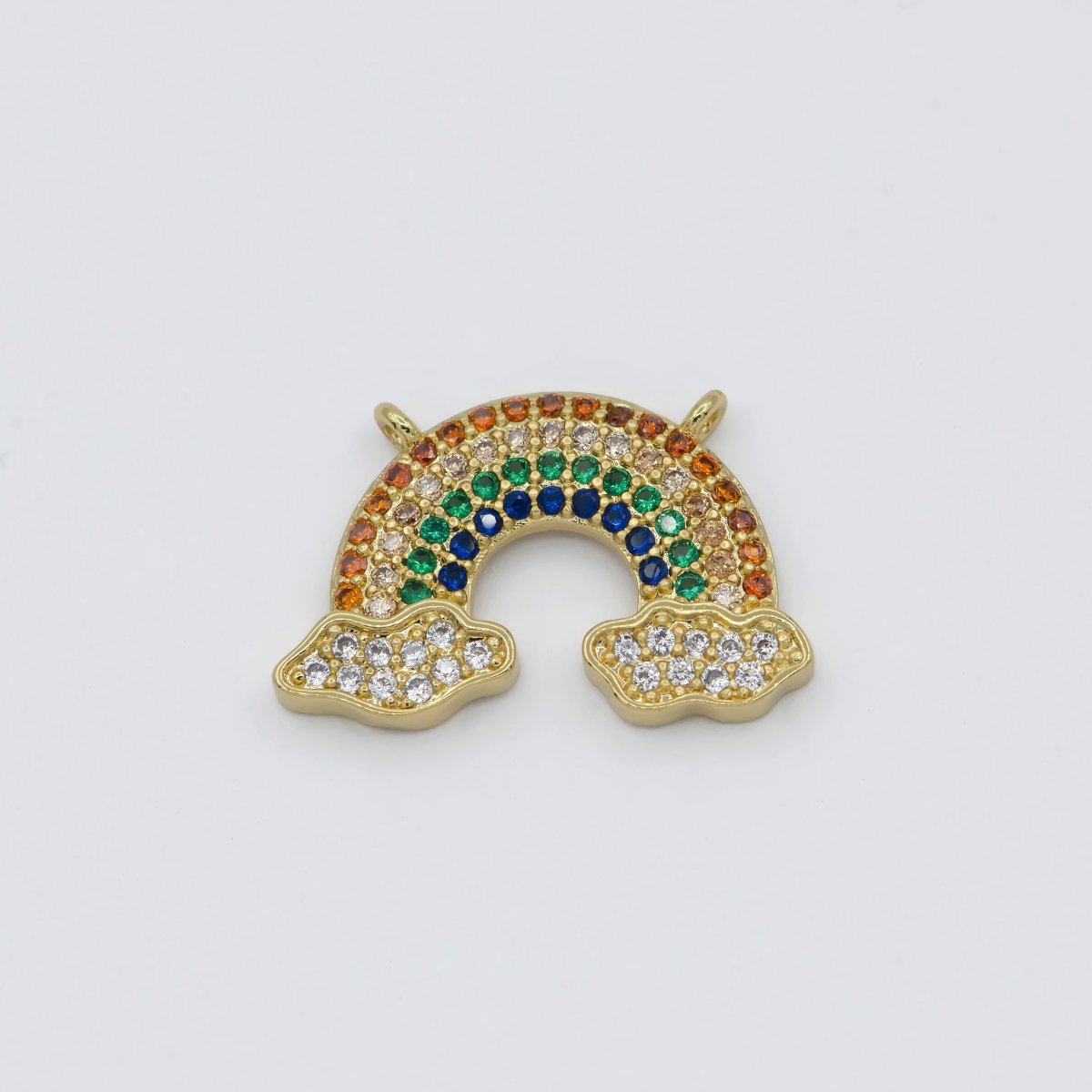 Dainty Gold Filled Little Rainbow Connectors  F-828