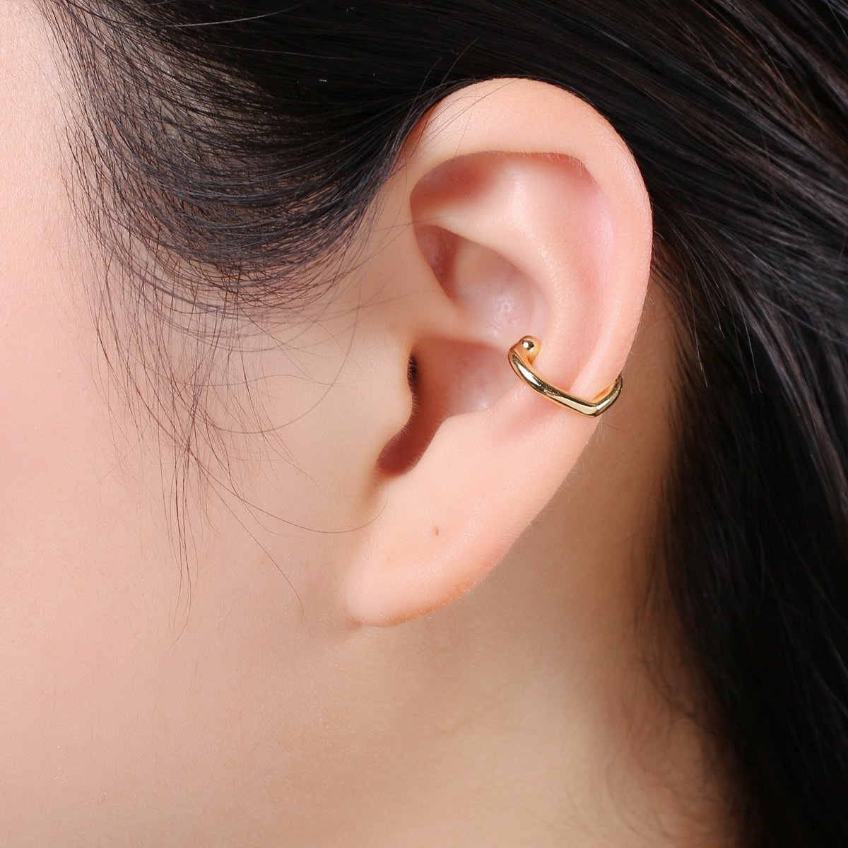 Dainty Gold Filled Simple Earcuffs - AI-085