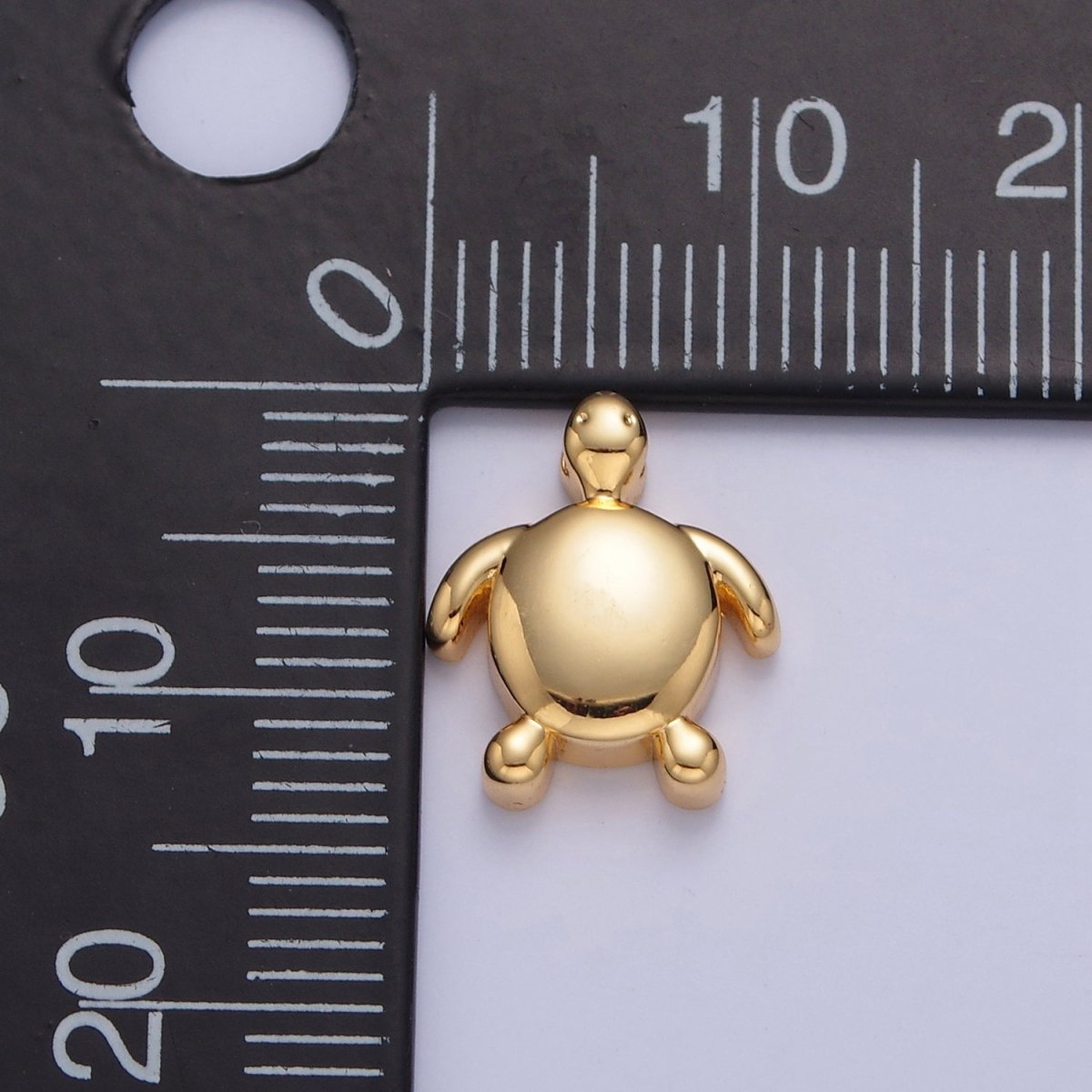 Dainty Gold Filled Turtle Bead Spacer for Bracelet W-855