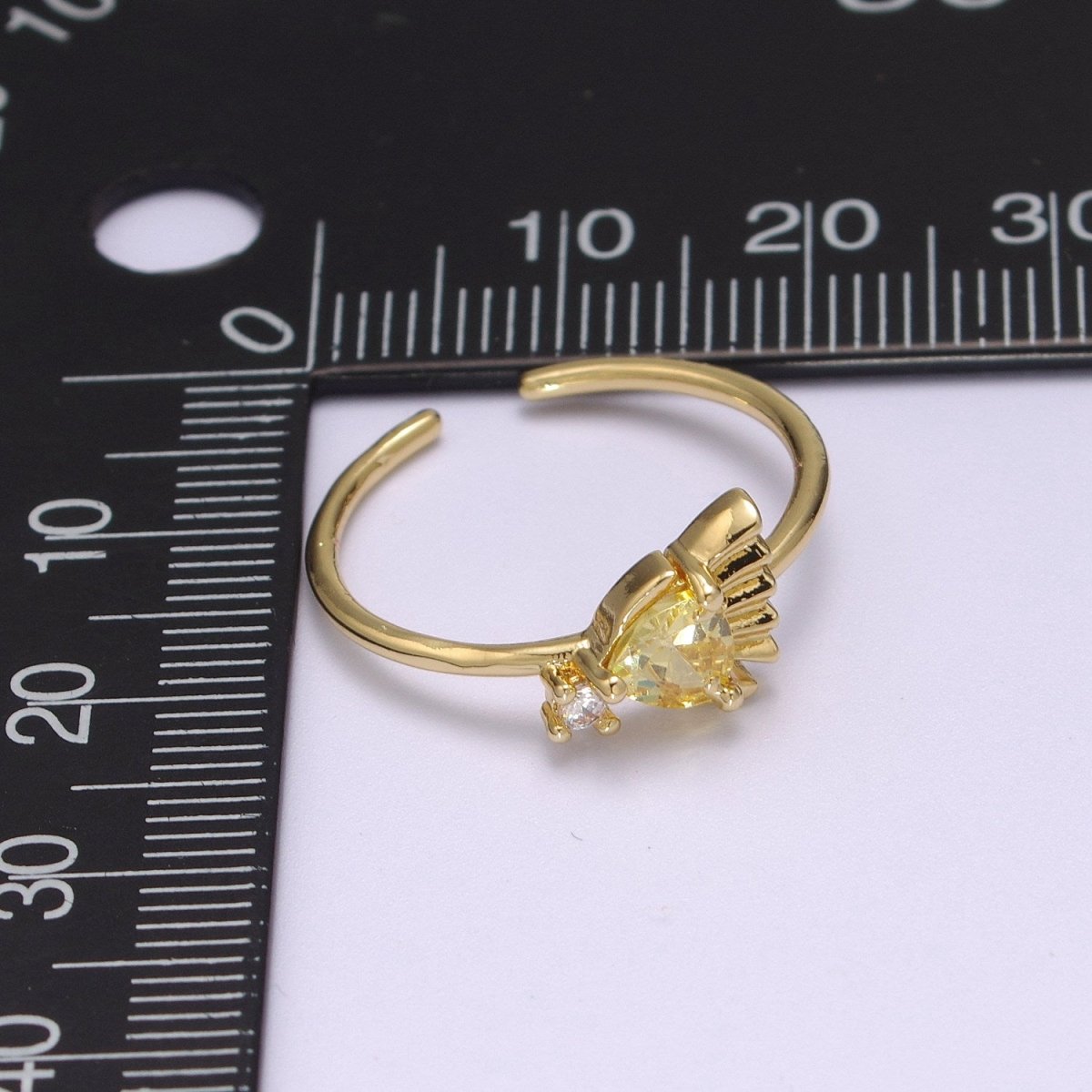 Dainty Gold Fish ring, Gold Mini Animal Pet Ring, Dainty Stackable Rings, Open Adjustable Ring Cz S-180
