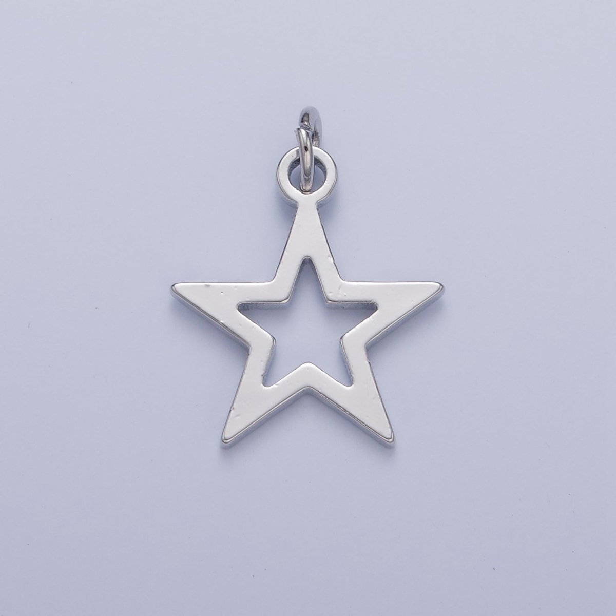Dainty Gold Flat Star Pendant Open Star Charm for Necklace Bracelet Earring 14K Gold Filled W-466 W-467