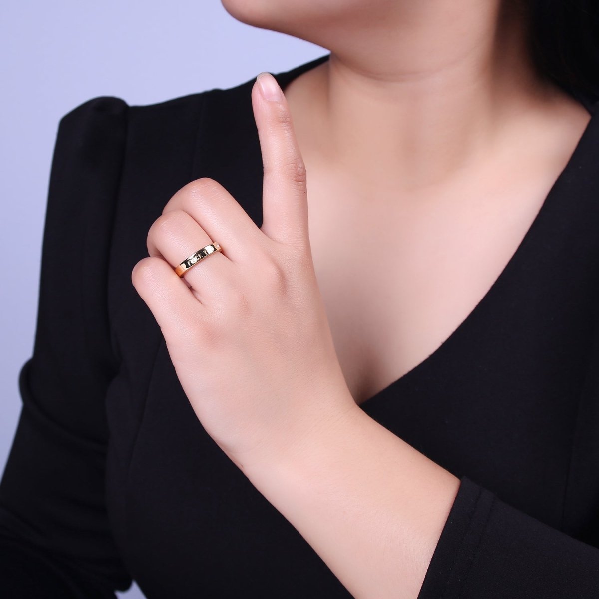 Dainty Gold Fuck You Ring Statement Strong Word Women ring FU f*ck S-458