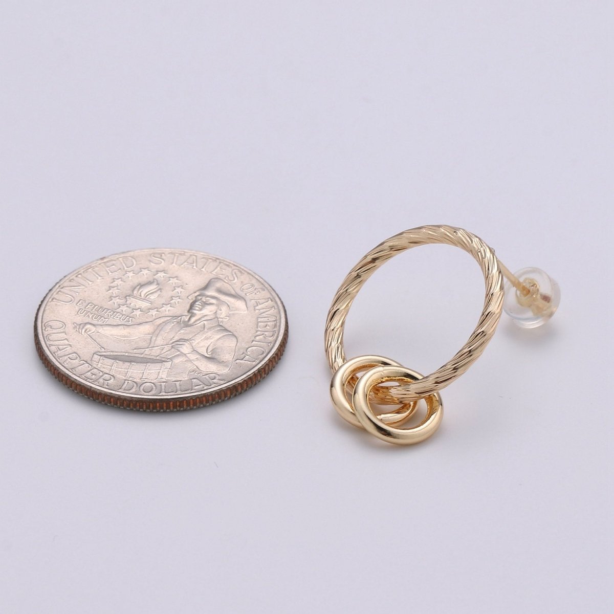Dainty Gold Hoop Earrings, Gold Disk Earrings, Tiny Hoops with Coin Charm, Geometric Earrings, Gold Huggie Earrings, Minimalist Hoops, Gift Q-244