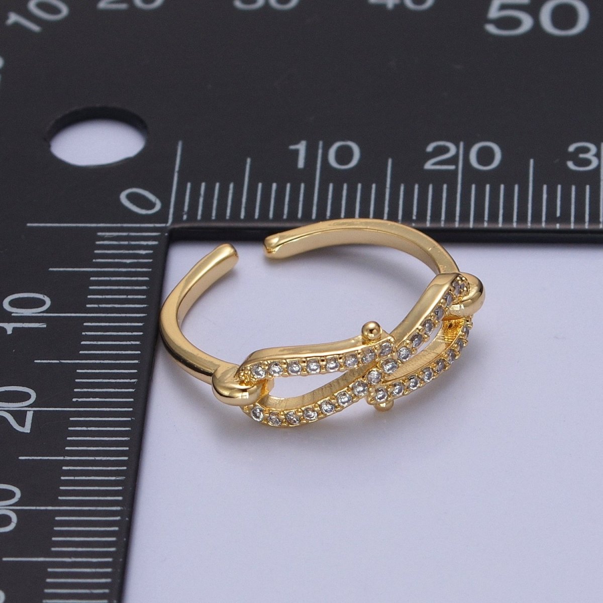 Dainty Gold Infinity Ring O-2126