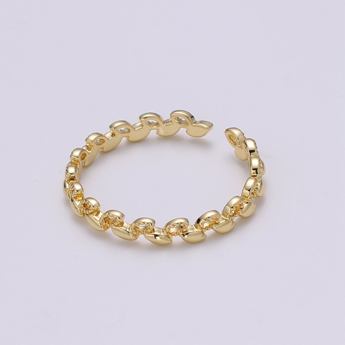 Dainty Gold Leaf Rings For Women Gold Filled Open Ring Adjustable Ring Leaf Minimalist Jewelry for Gift Idea R339