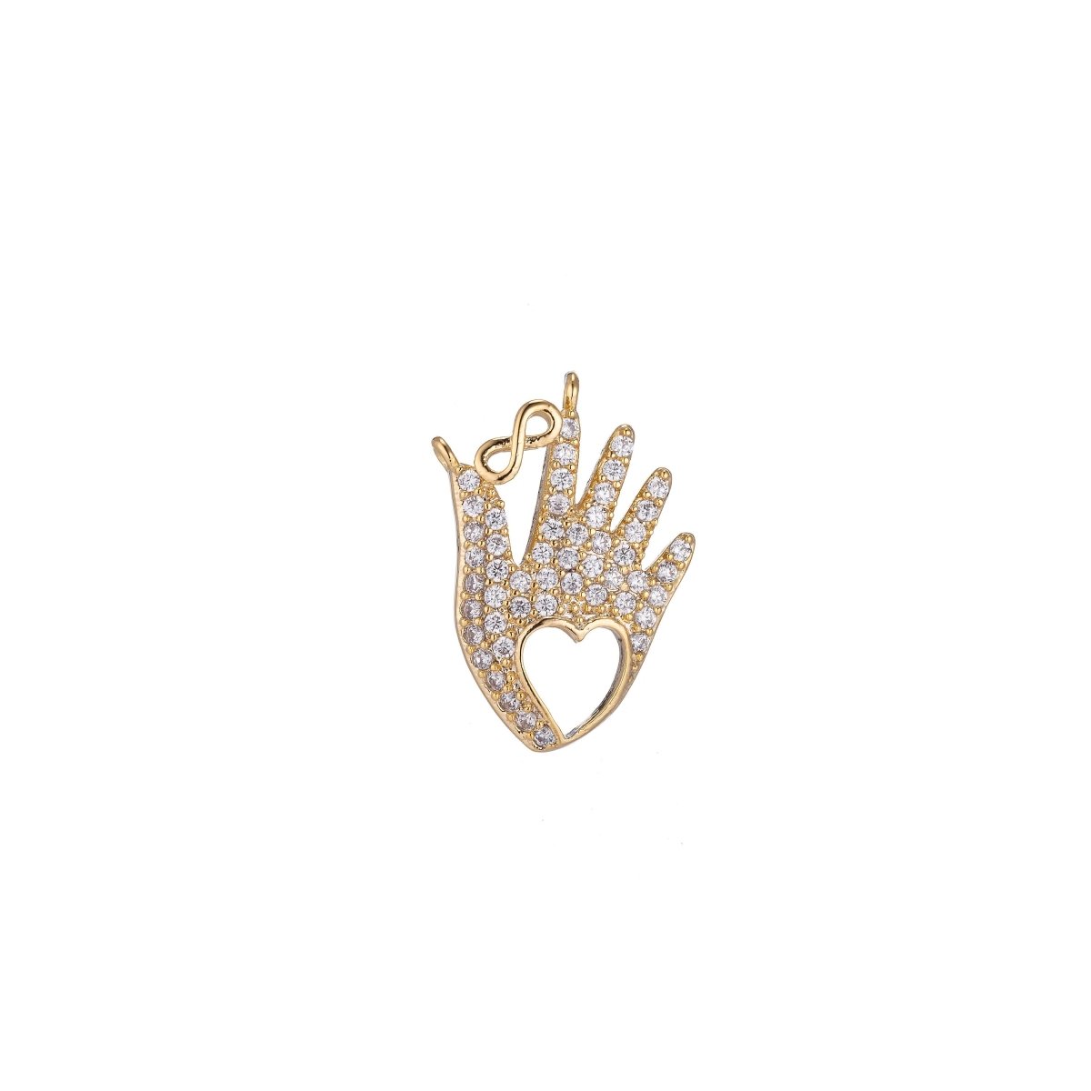 Dainty Gold Love Bird Dove Bracelet Connector, 18K Gold Filled Micro Pave CZ Charm, Eternal Forever Love Necklace Pendant for Jewelry Making F-238