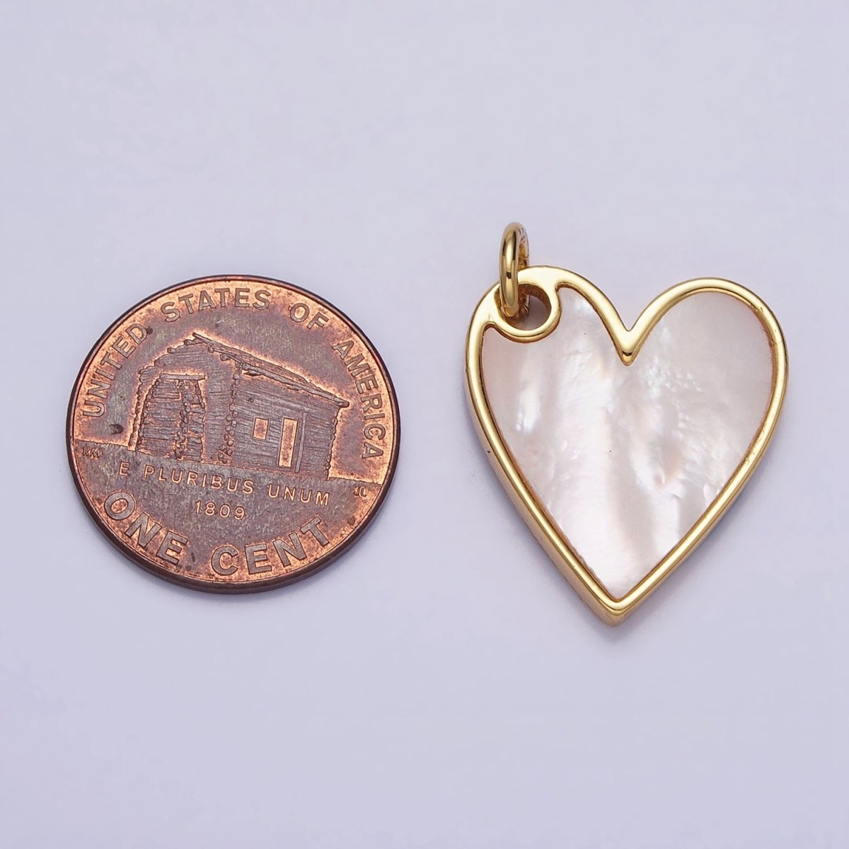 Dainty Gold Pearl Heart Pendant Silver Love Charm For Valentine Jewelry Making | AC558 AC557