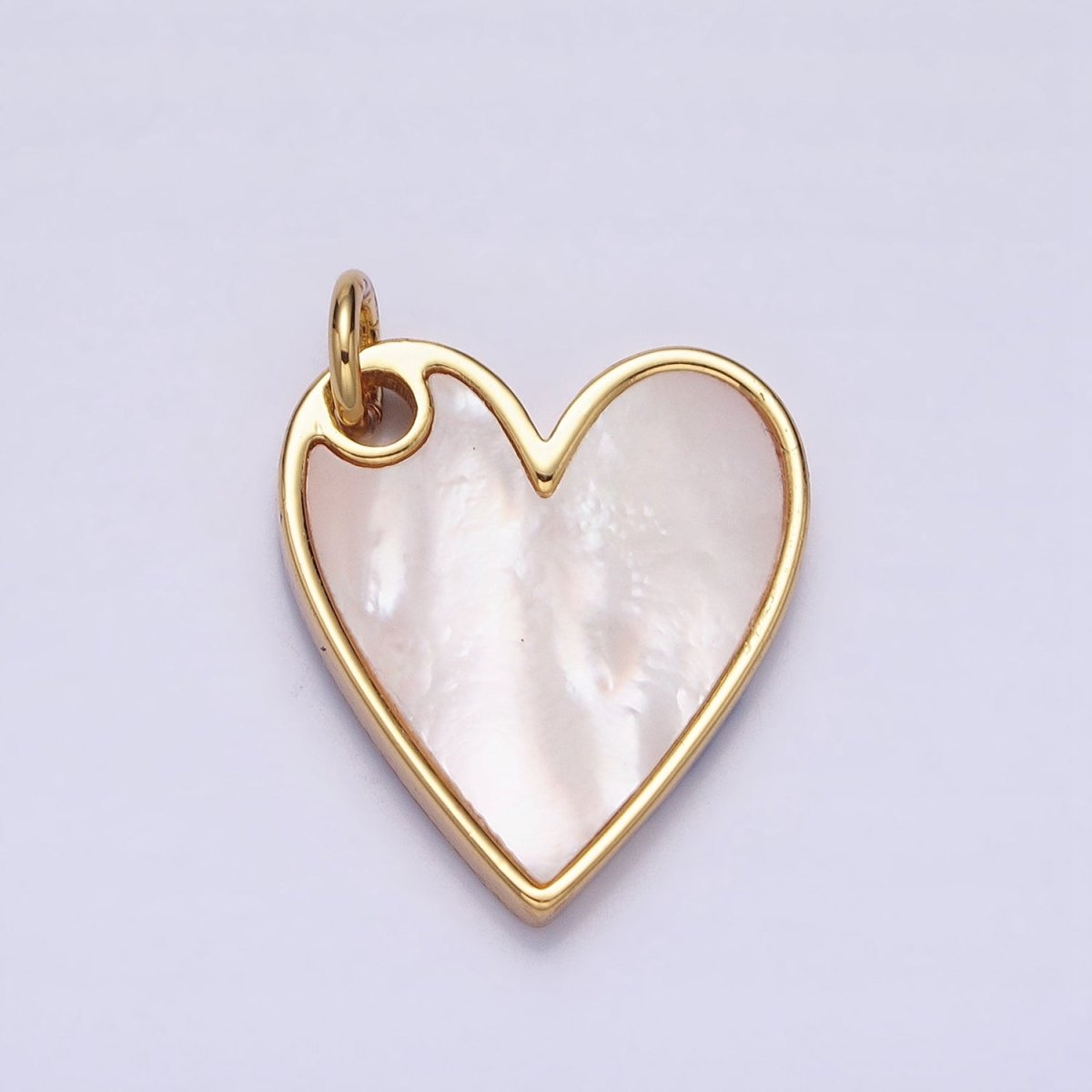 Dainty Gold Pearl Heart Pendant Silver Love Charm For Valentine Jewelry Making | AC558 AC557