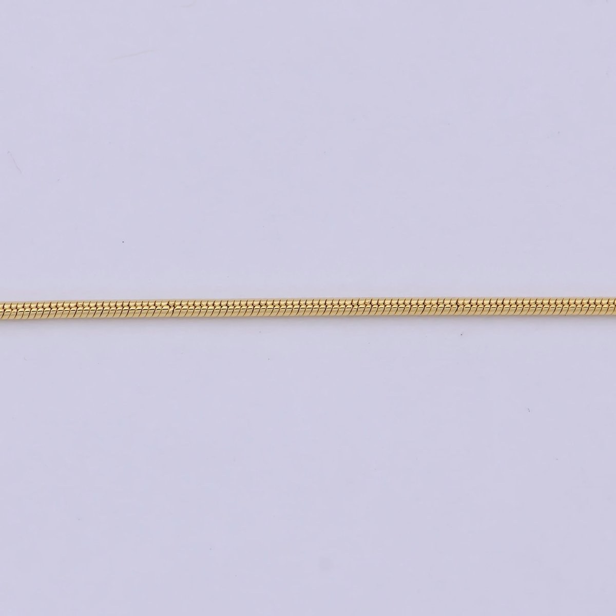 Dainty Gold Snake Chain 0.9 MM Round 19.7" Wholesale Necklace | WA-749 Clearance Pricing