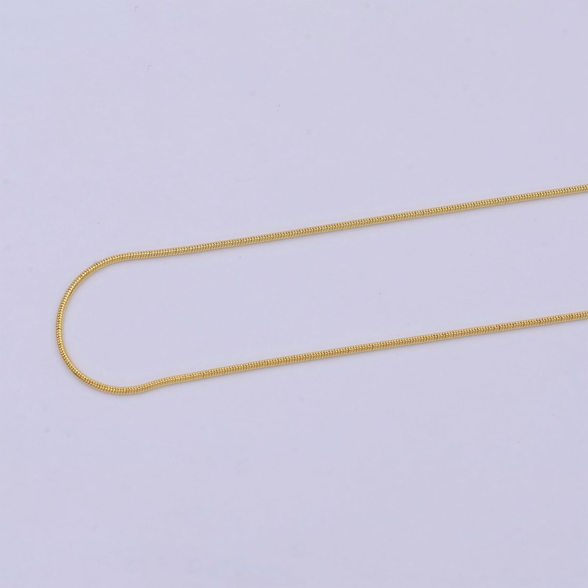 Dainty Gold Snake Chain 0.9 MM Round 19.7" Wholesale Necklace | WA-749 Clearance Pricing