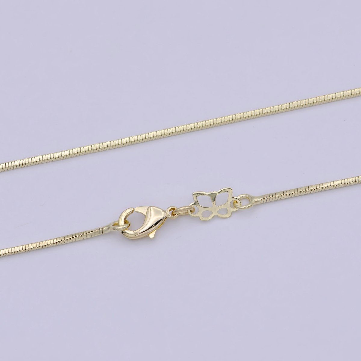 Dainty Gold Snake Chain 1 MM Round 17.7" Ready To Wear Chain Wholesale Necklace | WA-752 Clearance Pricing