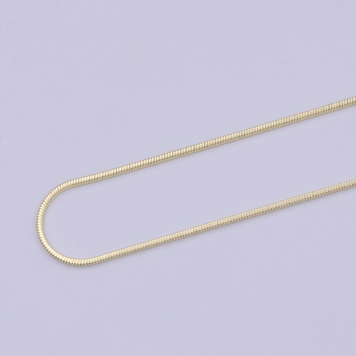 Dainty Gold Snake Chain 1 MM Round 17.7" Ready To Wear Chain Wholesale Necklace | WA-752 Clearance Pricing