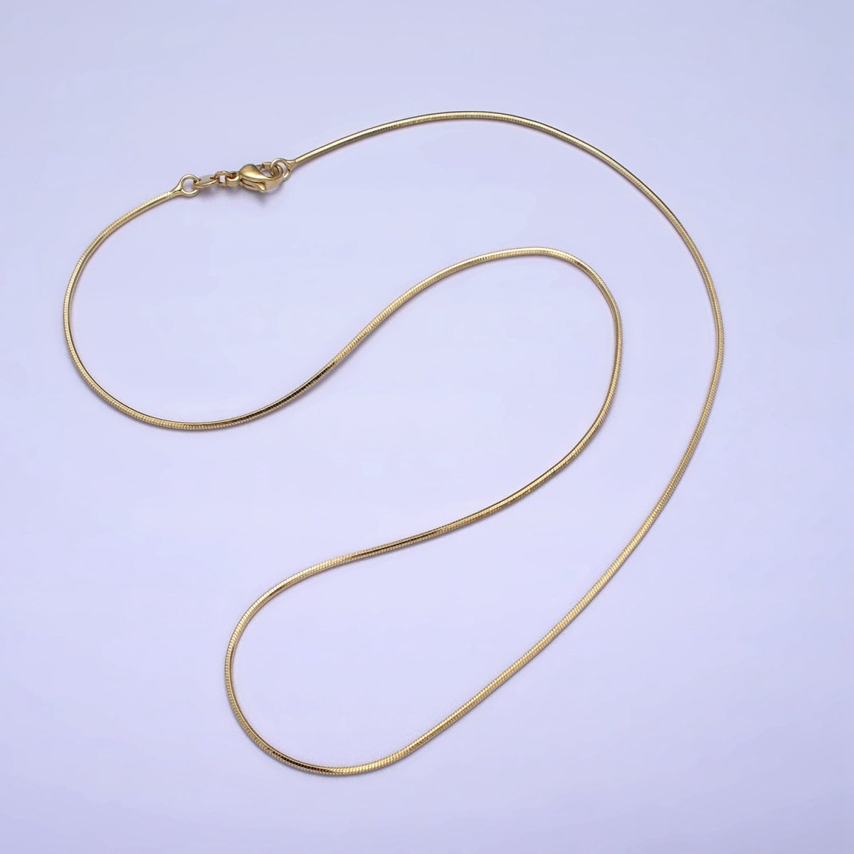 Dainty Gold Snake Chain Necklace - Gold Filled Herringbone Necklace, Thin Herringbone Chain 18 inch Necklace | WA-1586 Clearance Pricing