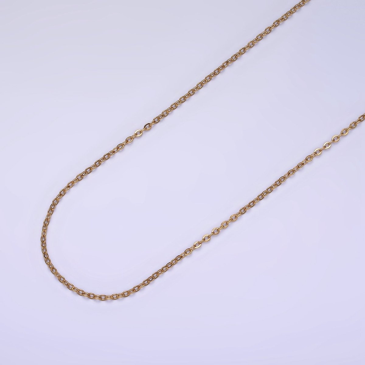 Dainty Gold Stainless Steel Cable Link Chain by Yard SOLDERED Small Cable Chain | ROLL-1469 Clearance Pricing
