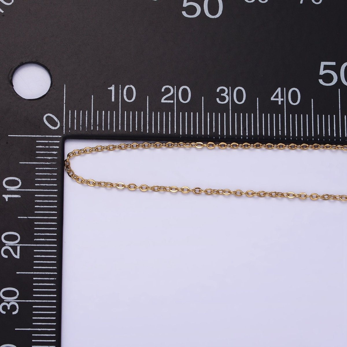 Dainty Gold Stainless Steel Cable Link Chain by Yard SOLDERED Small Cable Chain | ROLL-1469 Clearance Pricing