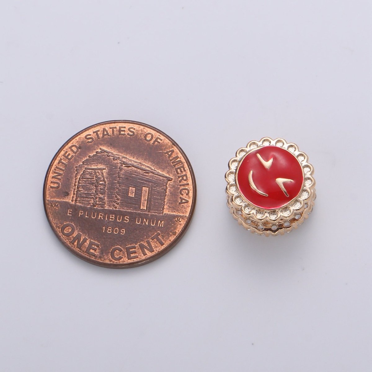 Dainty Golden Joy Happy Face Beads CZ Mini Round Smiley Face Jewelry Making Beads B363