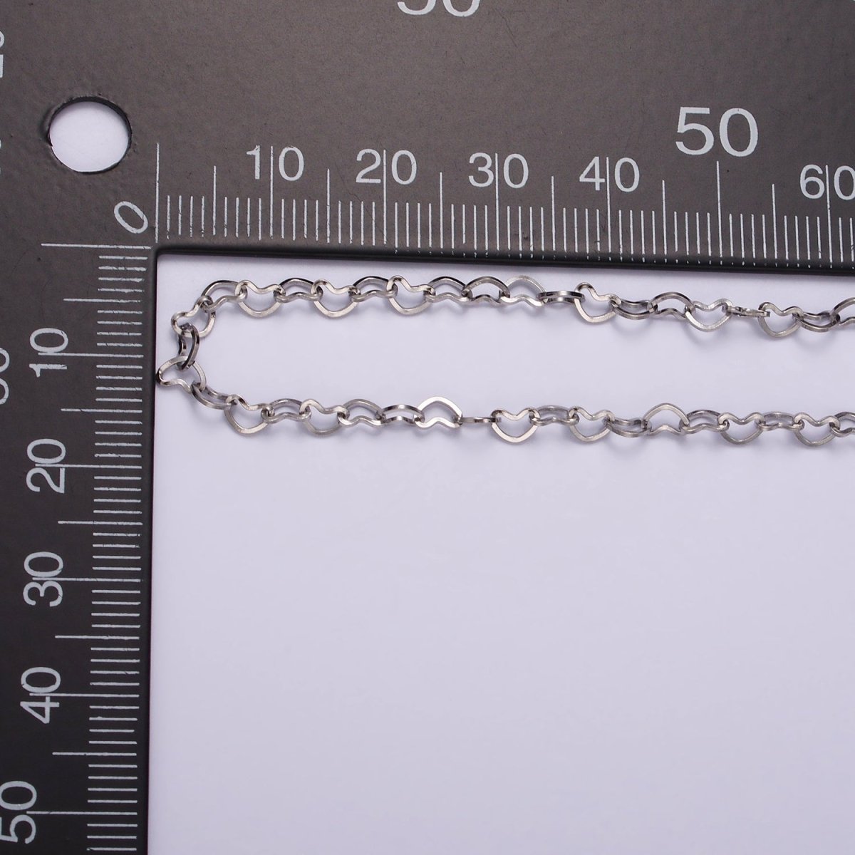 Dainty Heart Chain Necklace Stainless Steel 18 inch Necklace in Silver | WA-2409