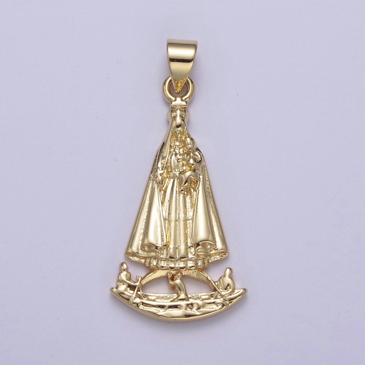 Dainty Our Lady of Charity "Virgen de la Caridad del Cobre" catholic Religious Virgin Mary Pendant H-775