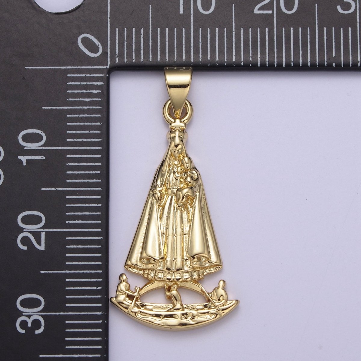 Dainty Our Lady of Charity "Virgen de la Caridad del Cobre" catholic Religious Virgin Mary Pendant H-775