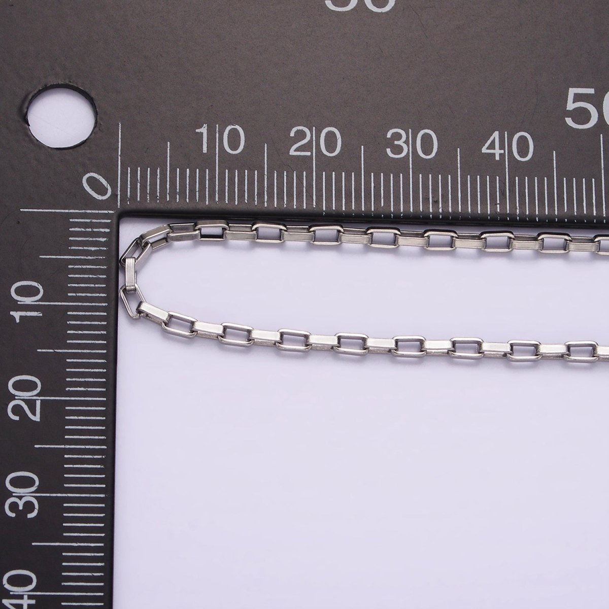 Dainty PaperClip Chain Necklace Stainless Steel 18 inch Necklace in Silver | WA-2410