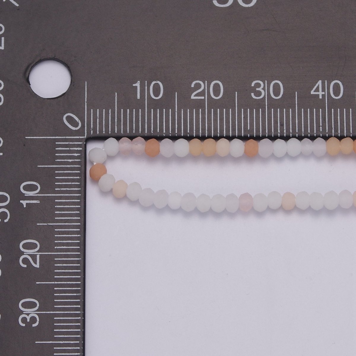Dainty Peach Beads Necklace 3mm Micro Faceted Round Beads Necklace, Tiny Bead Necklace, Women's Necklace | WA-453 Clearance Pricing