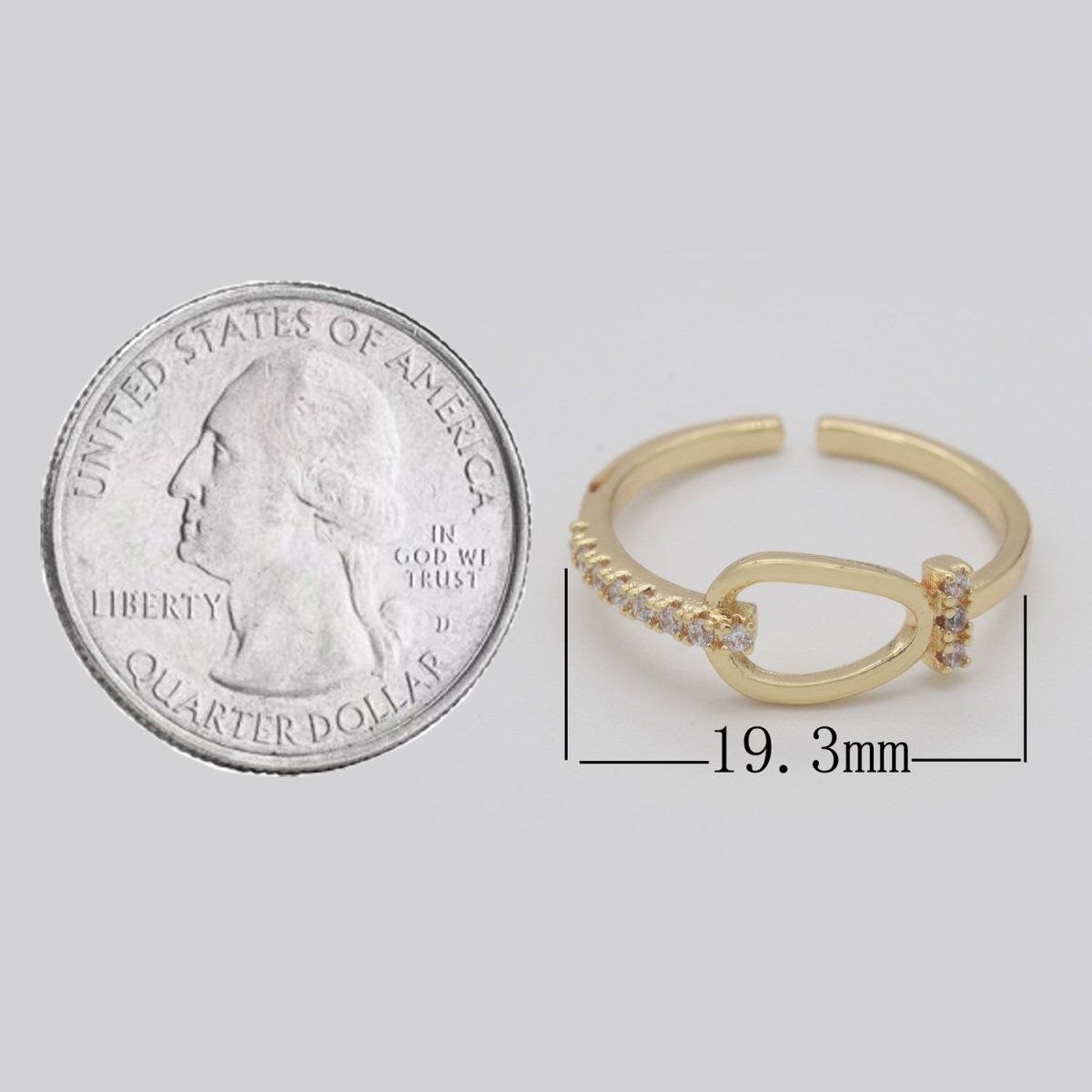 Dainty Ring Adjustable Gold Band Minimalist Jewelry S-223