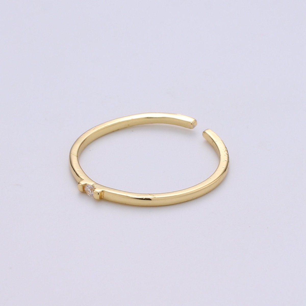 Dainty ring, Promise ring, Minimalist cz ring, Delicate ring, cZ ring, Micro Pave ring, Engagement ring, Dainty ring gold, Open Gold ring R-134