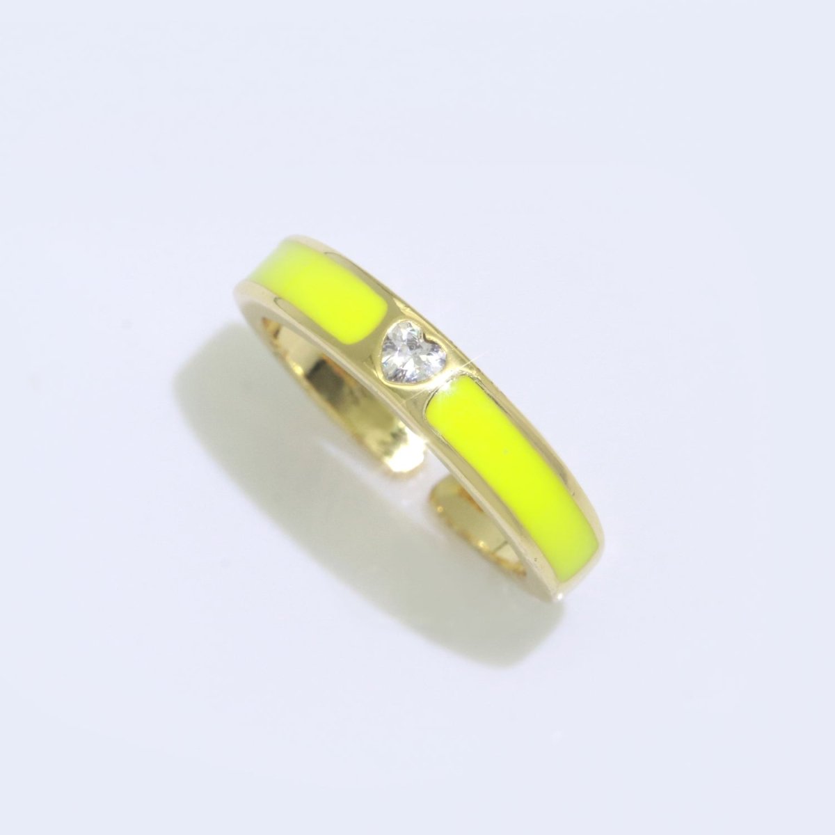 Dainty Ring Stackable Trendy Gold Fill micro pave ring, rainbow color enamel ring jewelry for gift S-148 ~ S-158