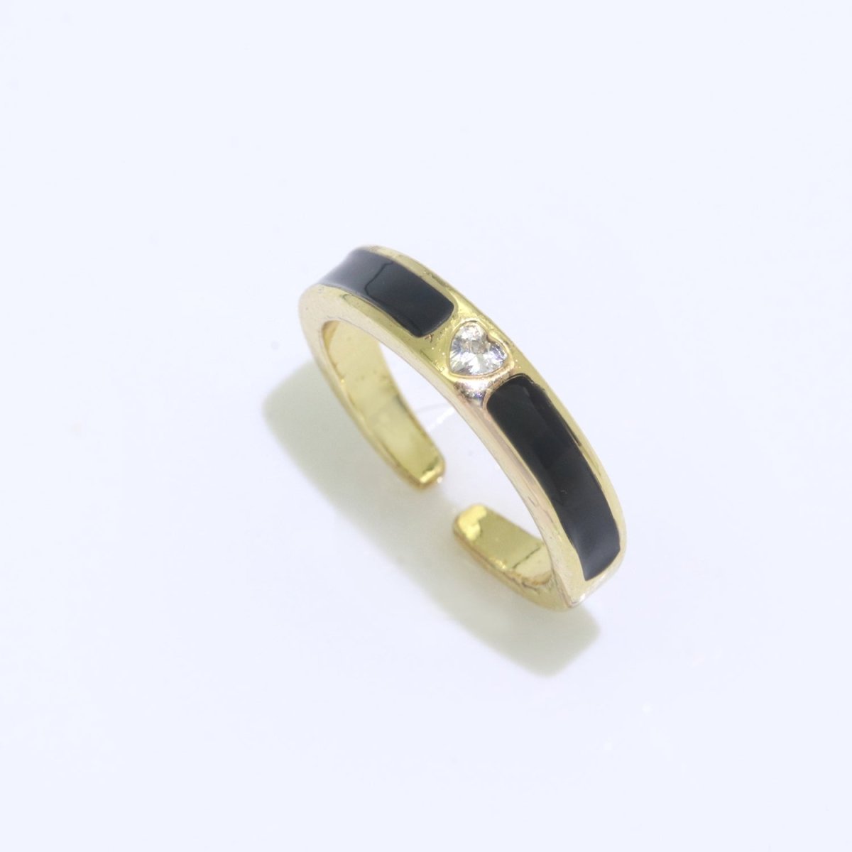 Dainty Ring Stackable Trendy Gold Fill micro pave ring, rainbow color enamel ring jewelry for gift S-148 ~ S-158