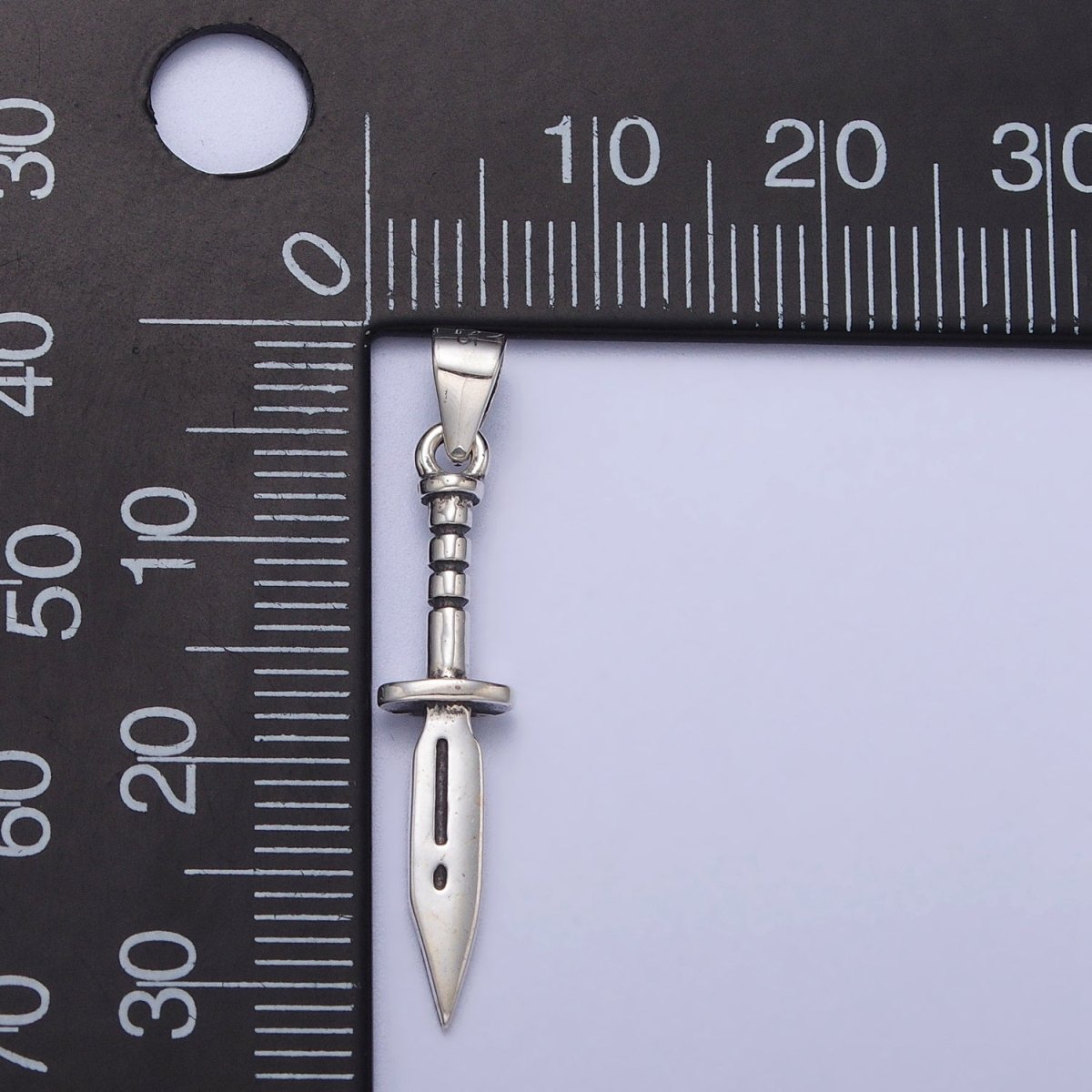 Dainty s925 Sterling Silver Sword Necklace Charm- Silver Dagger Charm necklace bracelet earring Supply for Women Men pendant Necklace SL-391