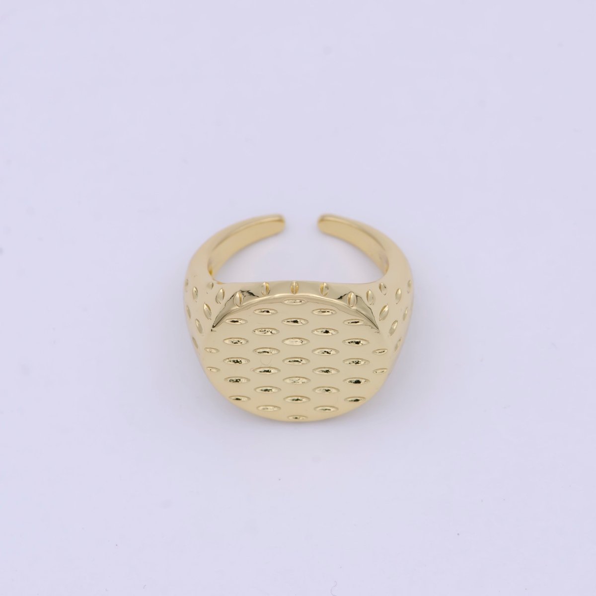 Dainty Signet Ring Unique Special Design Open Adjustable Jewelry S-392
