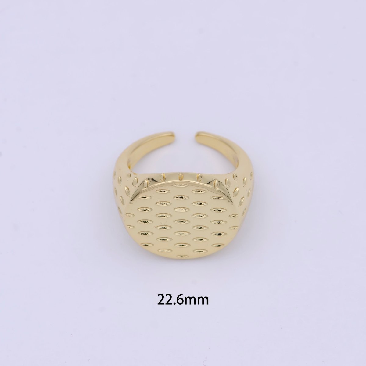 Dainty Signet Ring Unique Special Design Open Adjustable Jewelry S-392