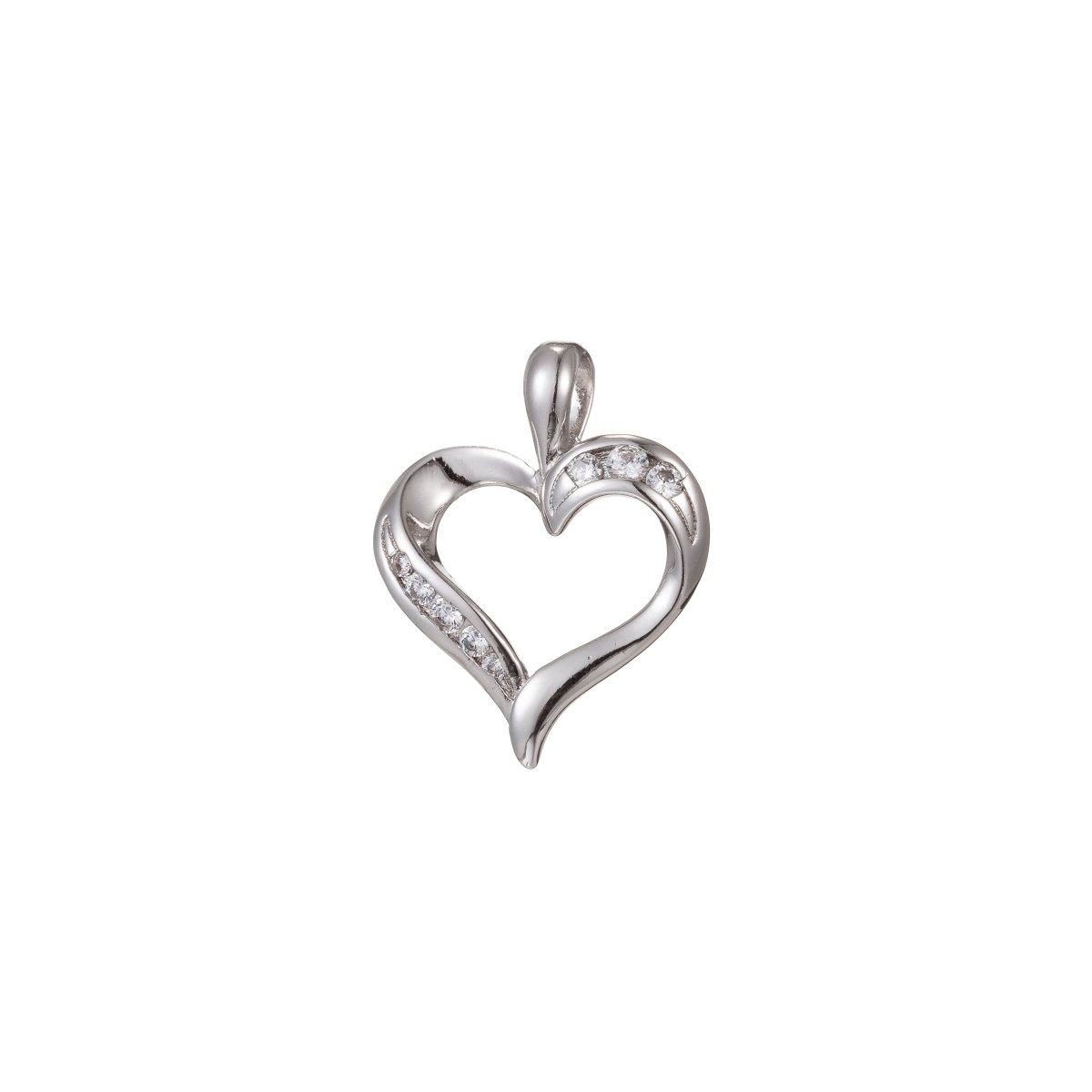 Dainty Silver Gold Filled Heart Pendants I-918