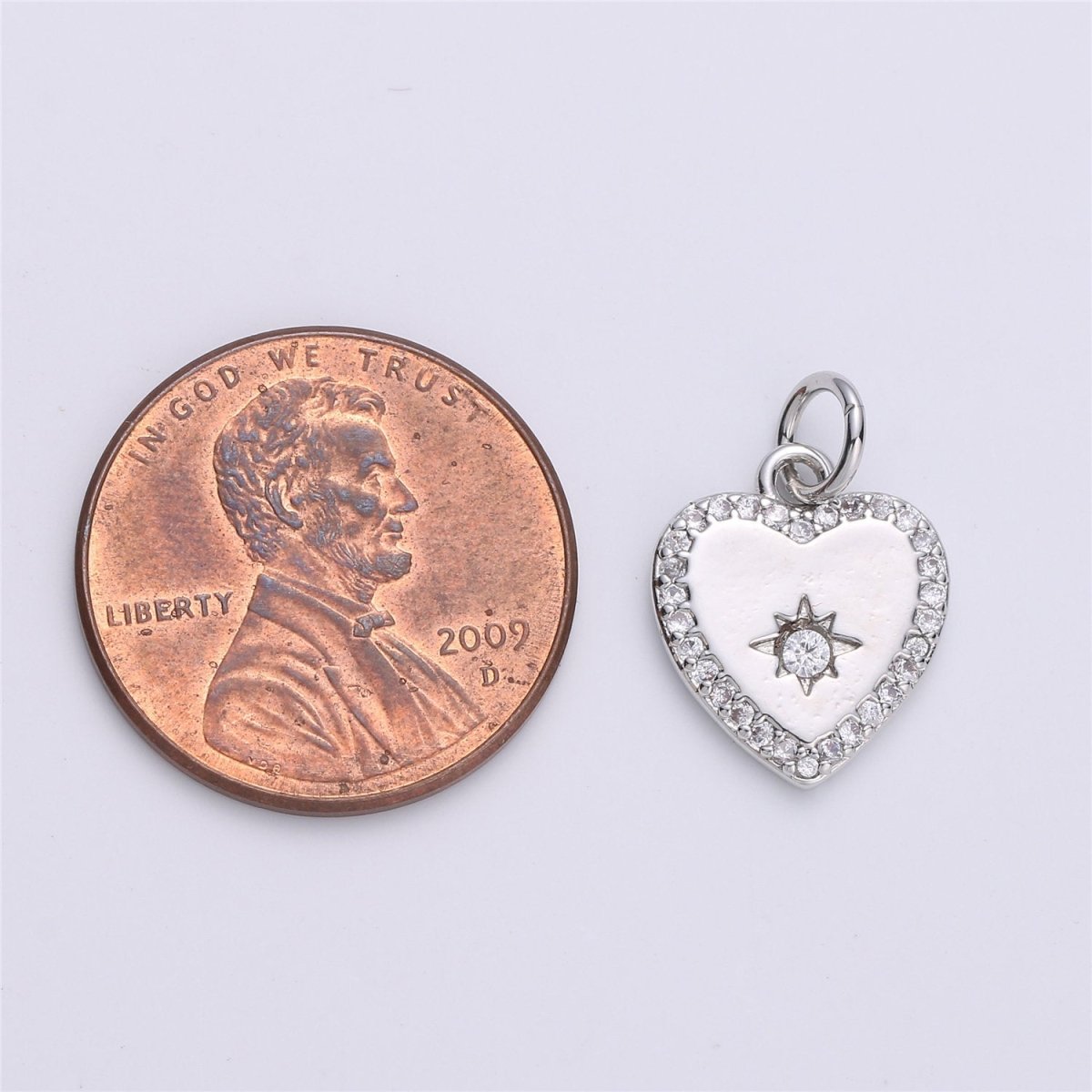 Dainty Silver Heart Charm Drop Small Tiny Love Pendant for Necklace Bracelet Earring Component D-012