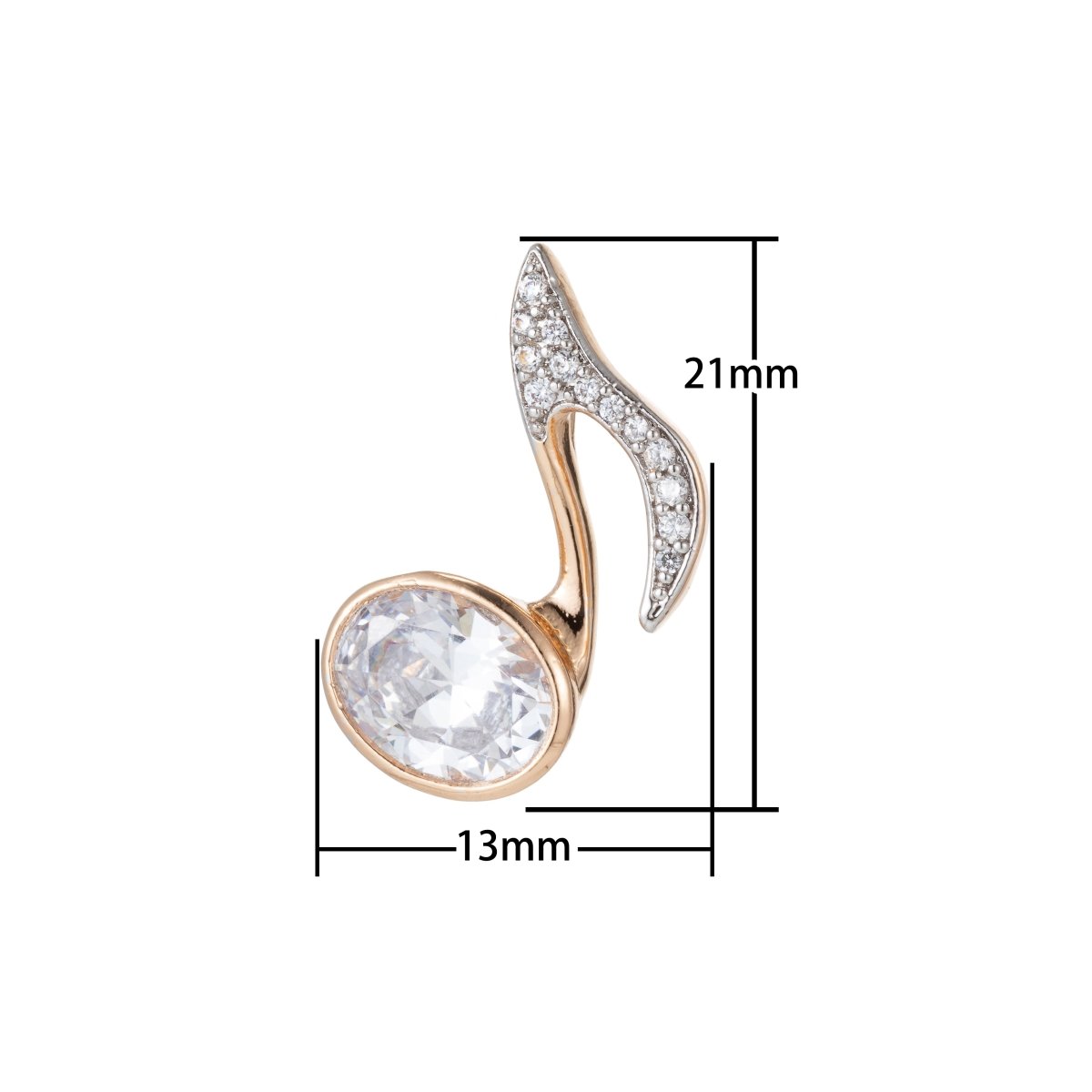 Dainty Silver Musical Note Beads  I-399