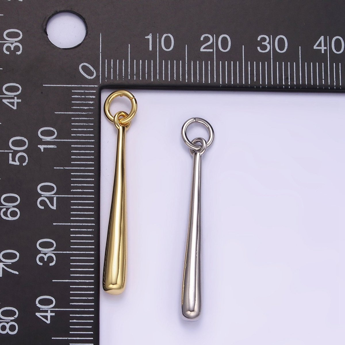 Dainty Slim Long Baseball Stick Charm 14K Gold Filled Charm Pendant | W507