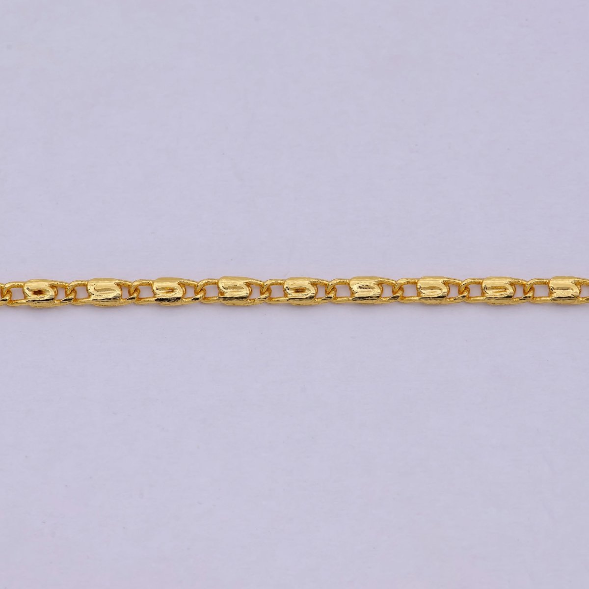 Dainty Snail Chain Necklace, Gold Scroll Chain, S Curb Chain, 24K Gold Filled Necklace 18 inch long | WA-536 Clearance Pricing